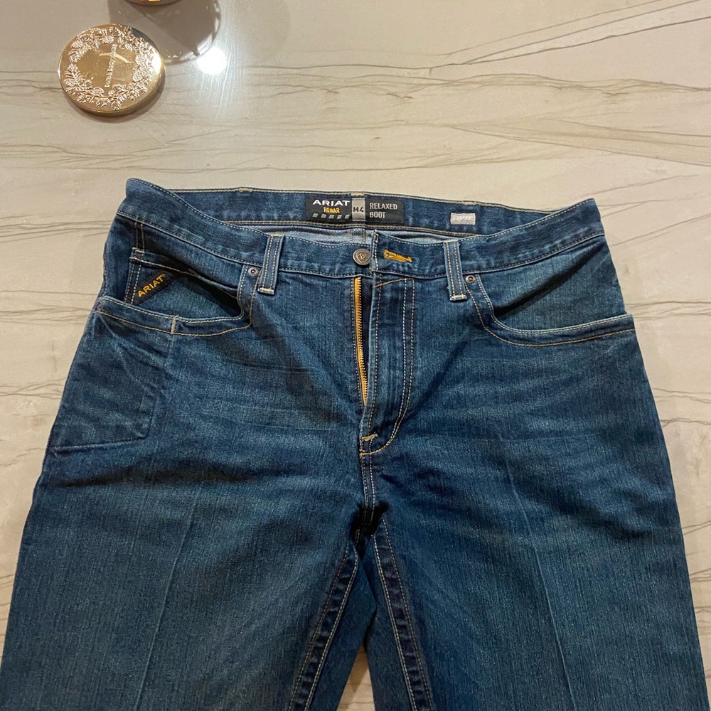 Ariat Rebar M4 Relaxed Boot cut Jeans 35x32